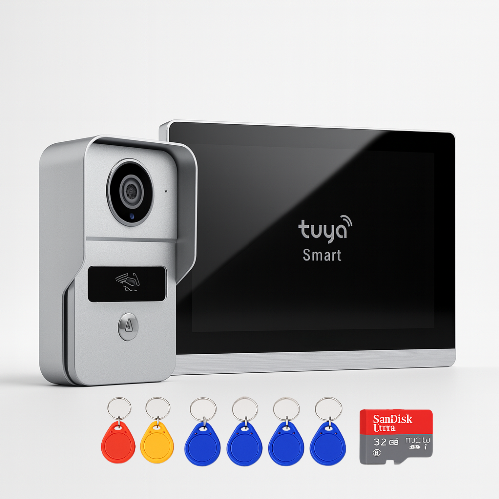 Intercomunicador de vídeo WiFi Tuya con pantalla táctil 10″