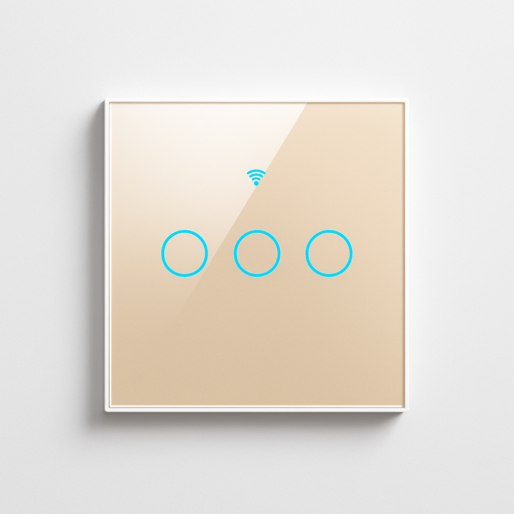 Interruptor Inteligente WiFi con Control por Voz y Pantalla Táctil