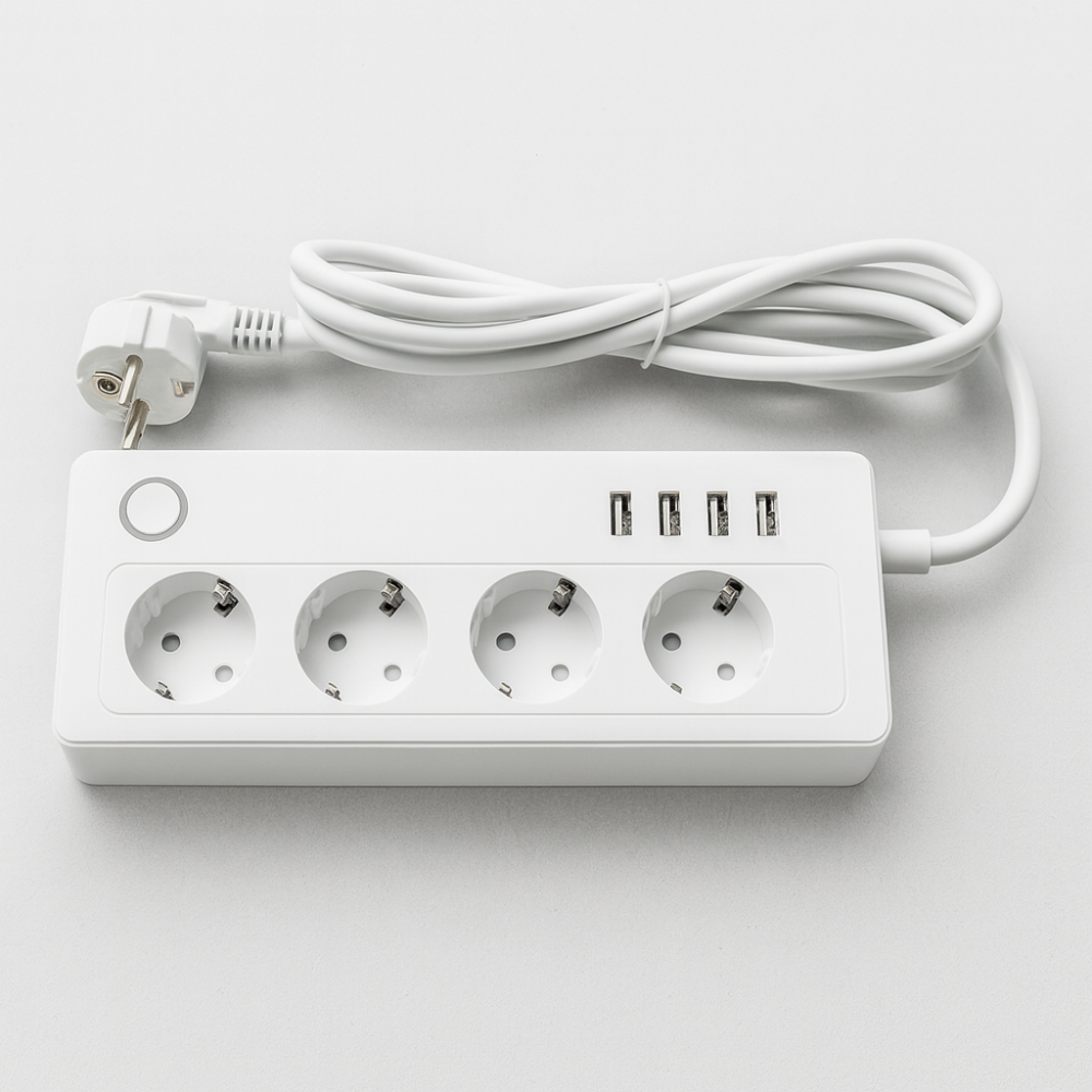 Regleta inteligente WiFi con enchufes y puertos USB