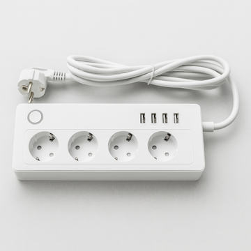 Regleta inteligente WiFi con enchufes y puertos USB