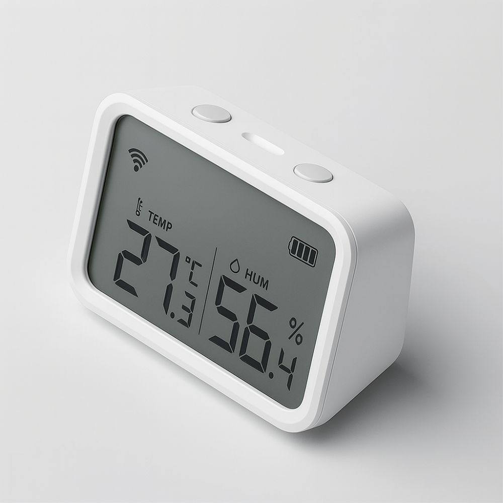 Sensor de temperatura y humedad inteligente WiFi/Zigbee Tuya con pantalla LCD