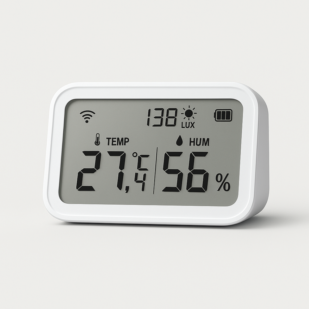 Sensor de temperatura y humedad inteligente WiFi/Zigbee Tuya con pantalla LCD