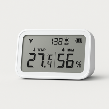 Sensor de temperatura y humedad inteligente WiFi/Zigbee Tuya con pantalla LCD