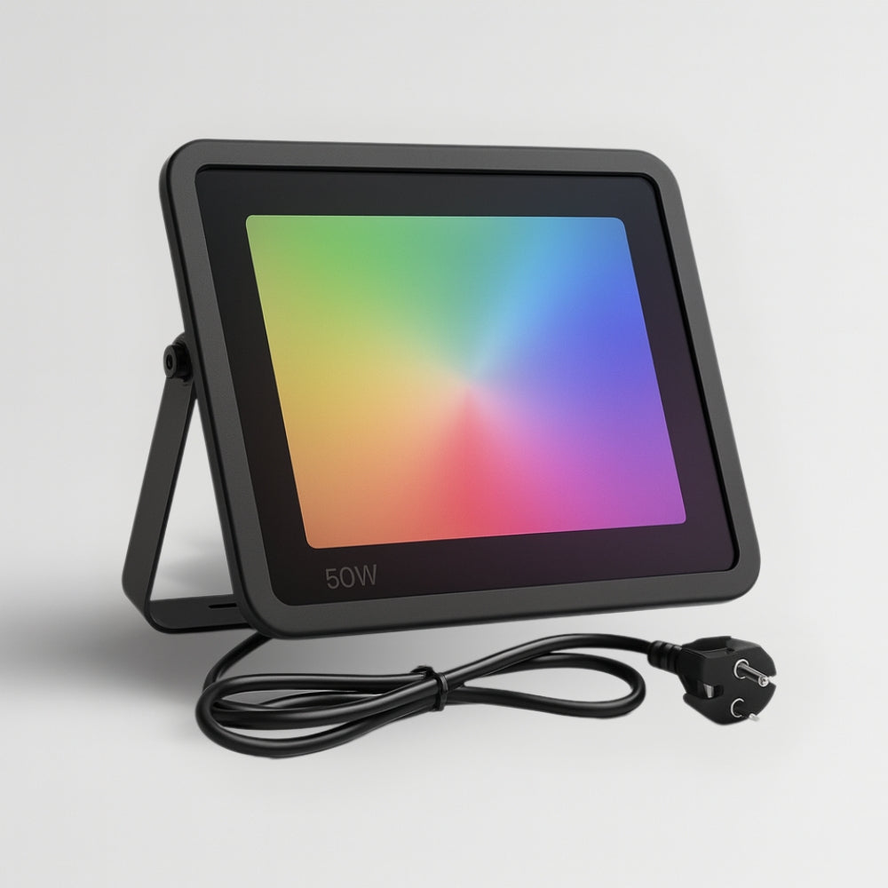 Foco LED exterior inteligente WiFi Tuya RGB IP66 compatible Alexa y Google