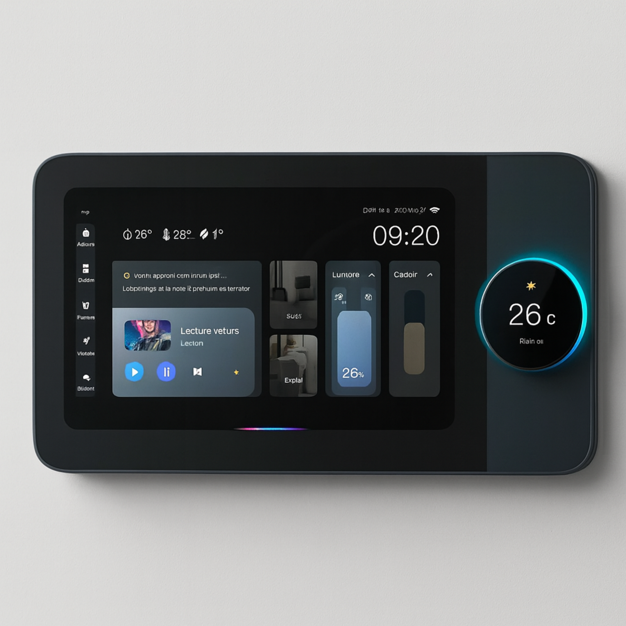Panel de control domótico Tuya Zigbee con pantalla táctil inteligente