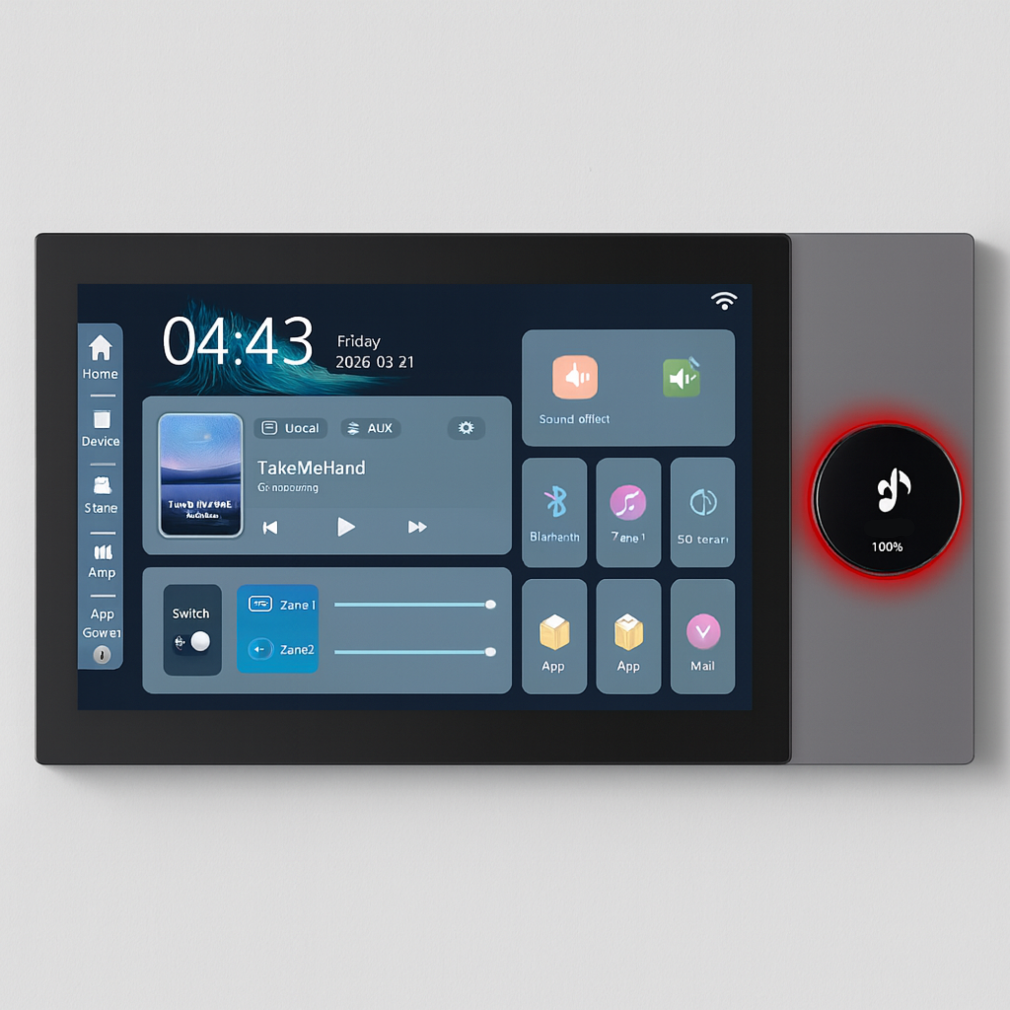 Panel de control domótico Tuya Zigbee con pantalla táctil inteligente