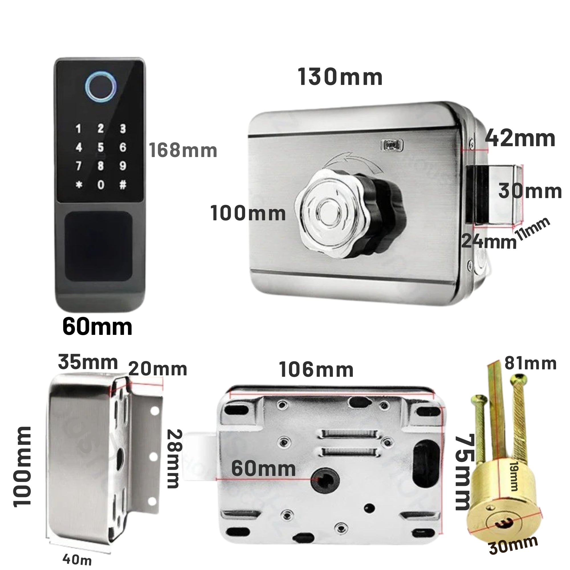 Cerradura Inteligente Exterior IP66 con Huella Dactilar | Código, Tarjeta, App Tuya y Llave
