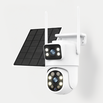 Cámara de Vigilancia Solar 4K con Doble Lente PTZ y Visión Nocturna